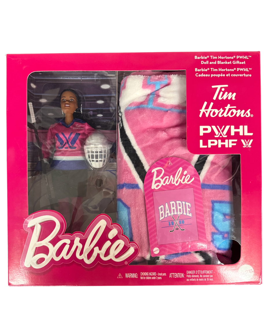 PWHL x Tim Hortons 2025 Hockey Barbie: Player Doll and Blanket