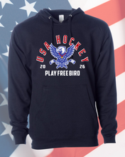 Load image into Gallery viewer, USA Hockey: PLAY FREE BIRD Hoodie 🦅🇺🇸