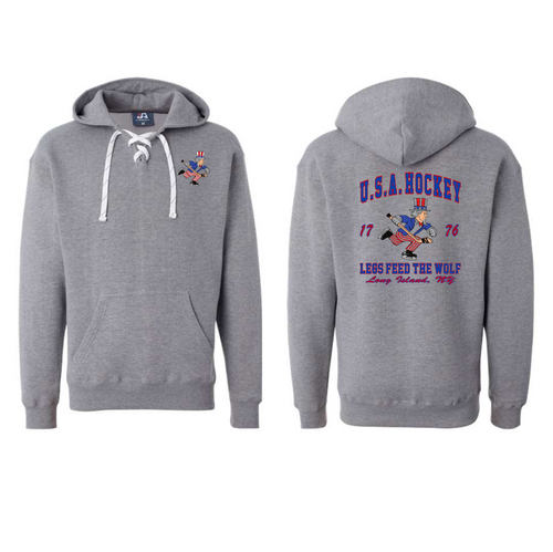 Team USA Uncle Sam Lace Up Hockey Hoodies