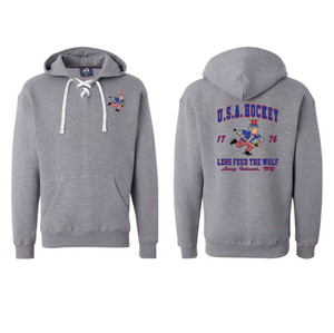 Team USA Uncle Sam Lace Up Hockey Hoodies