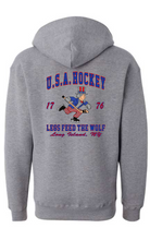 Load image into Gallery viewer, Team USA Uncle Sam Lace Up Hockey Hoodies