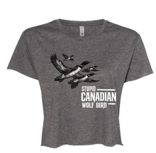 Load image into Gallery viewer, Heated Rivalry: Stupid Canadian Wolfbird Crop Tee