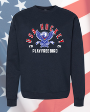 Load image into Gallery viewer, USA Hockey: PLAY FREE BIRD Crewneck 🦅🇺🇸