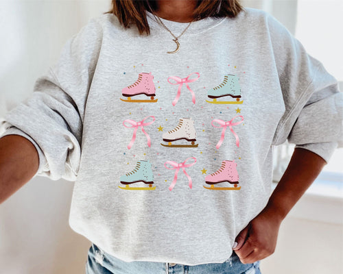 Bows + Skates Figure Skating Sweatshirt