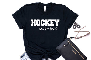 Hockey Mom Tee - Solid Black Blend