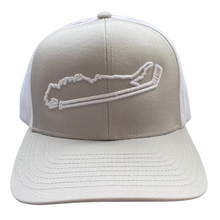 Load image into Gallery viewer, Long Island + Hockey Stick 3D Embroidered Trucker Hats